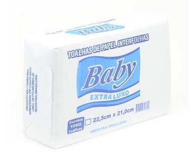 PAPEL TOALHA INTERFOLHA BABY 2 DOBRAS - FARDO COM 1.000